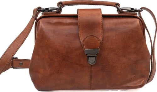 Bear Design Julia S Leren Clippertas / Dokterstas - Cognac