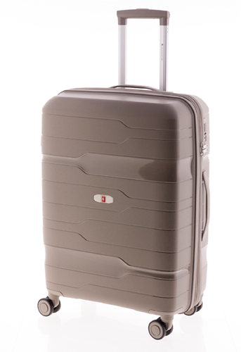Gladiator Boxing Middelgrote Koffer - 67 cm - 70/80 liter - Expandable - TSA slot - Beige
