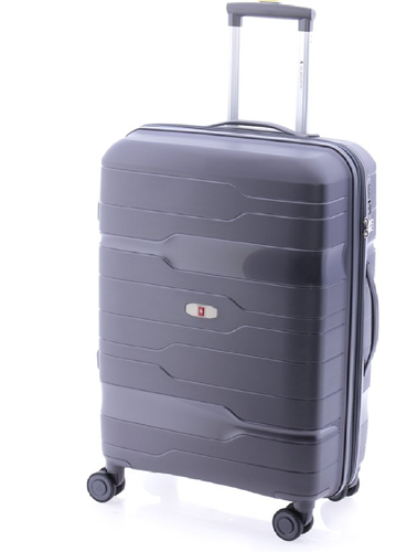 Gladiator Boxing Middelgrote Koffer - 67 cm - 70/80 liter - Expandable - TSA slot - Metallic Grey