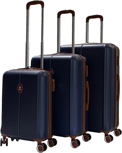 Benzi Elegante ABS Kofferset 3 delig - Donkerblauw