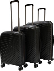 Benzi Salvador PP Kofferset 3 delig - Expandable - Zwart