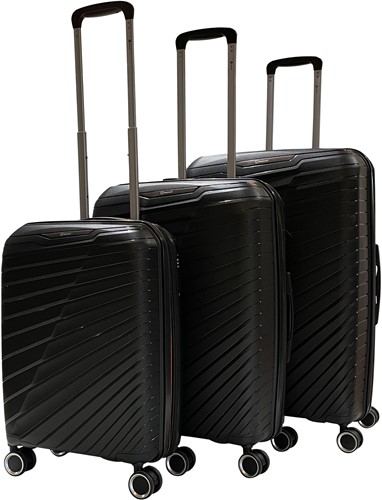 Benzi Salvador PP Kofferset 3 delig - Expandable - Zwart