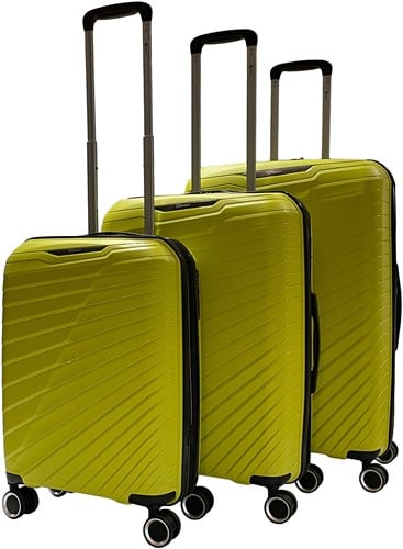 Benzi Salvador PP Kofferset 3 delig - Expandable - Limegroen