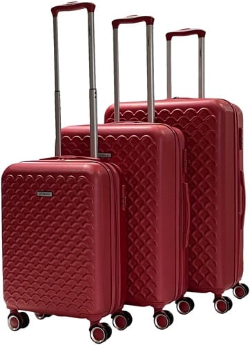 Benzi Coria ABS Kofferset 3 delig - Expandable - Donkerrood
