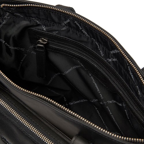 The Chesterfield Brand Alicante Waxed Pull Up Shopper - Zwart-2