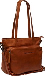 The Chesterfield Brand Alicante Waxed Pull Up Shopper - Cognac