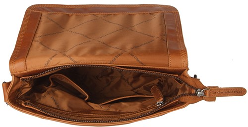 The Chesterfield Brand Adelanto Waxed Pull Up Overslagtas - Cognac-3