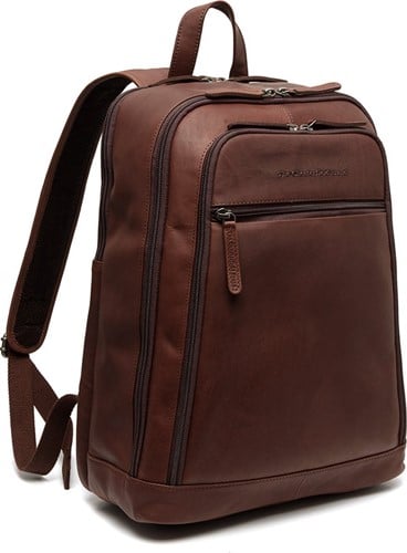 Chesterfield Detroit Waxed Pull Up Laptoprugzak - Bruin