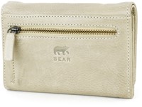 Bear Design Flappie Leren Overslagportemonnee - Zilver Nerts-2