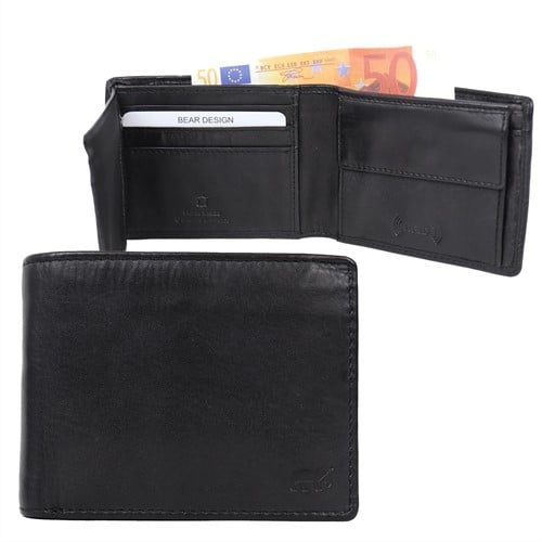 Bear Design Wesley Billfold - Zwart