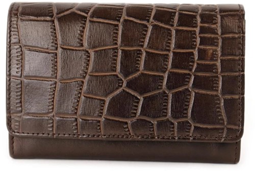 Bear Design Overslagportemonnee Croco - Bruin