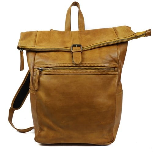 Bear Design Rick Rolltop Laptop Rugzak / Rugtas - 13 inch - Okergeel