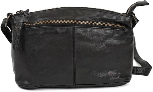Bear Design Daniëlle Leren Schoudertas / Crossbodytas - Zwart