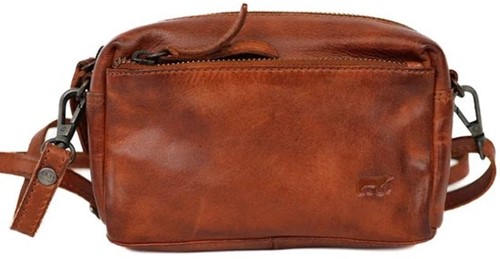 Bear Design Tamara Mini Leren Schoudertas / Crossbodytas - Cognac