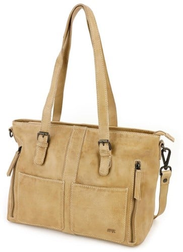 Bear Design Leren Shopper - Baltic Beige