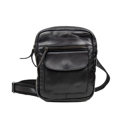 Bear Design Sasha Leren Crossbodytas - Zwart