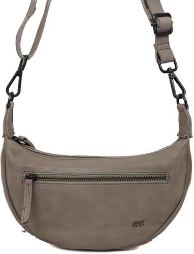 Bear Design Clara Leren Crossbodytas - Zilver Nerts