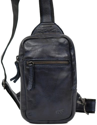 Bear Design Nikki Leren Crossbodytas - Blauw