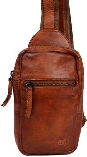 Bear Design Nikki Leren Crossbodytas - Cognac