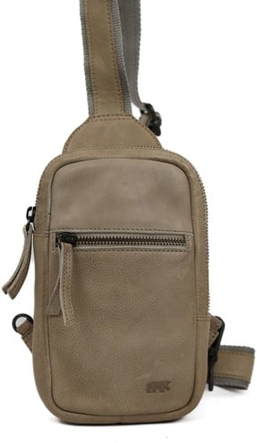 Bear Design Nikki Leren Crossbodytas - Zilver Nerts