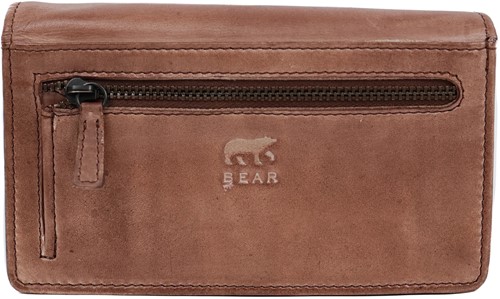 Bear Design Emma Leren Overslagportemonnee - Pewter-3