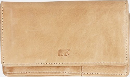 Bear Design Emma Leren Overslagportemonnee - Baltic Beige