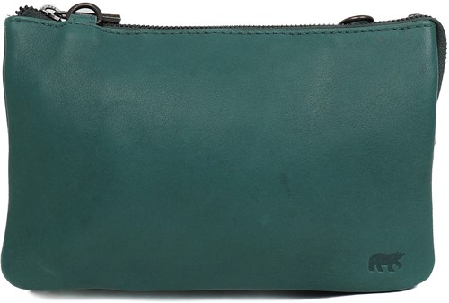 Bear Design Uma Leren Schoudertas / Clutch - Aqua