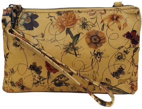 Bear Design Uma Leren Schoudertas / Clutch - Flower
