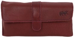Bear Design Weta Leren Brillenkoker - Bordeaux Rood