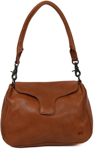Bear Design Fenna Hobotas / Schoudertas met Klep - Cognac