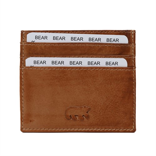 Bear Design Maikel Leren Pasjeshouder / Creditcardhouder - Taupe