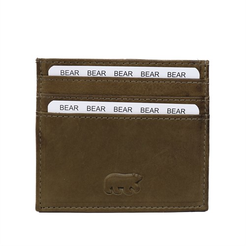 Bear Design Maikel Leren Pasjeshouder / Creditcardhouder - Groen