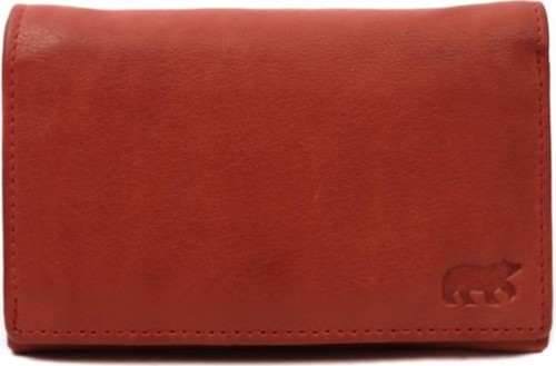Bear Design Sweety Leren Overslagportemonnee - Rood