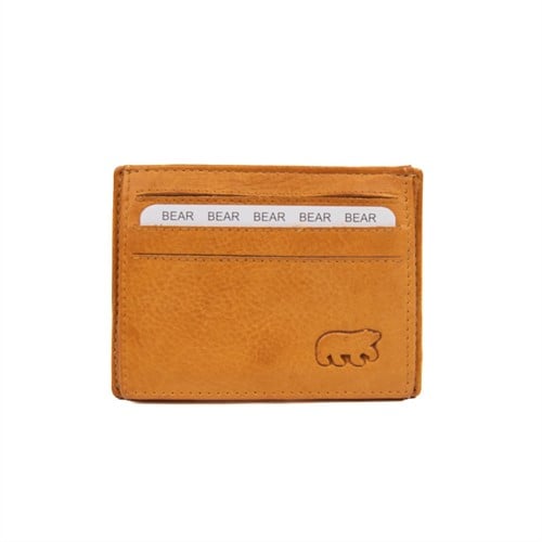 Bear Design Laurie Leren Pasjeshouder - Okergeel