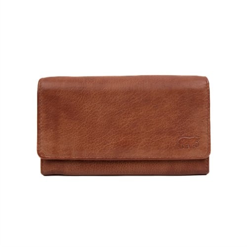 Bear Design Sigrid Leren Overslagportemonnee - Cognac