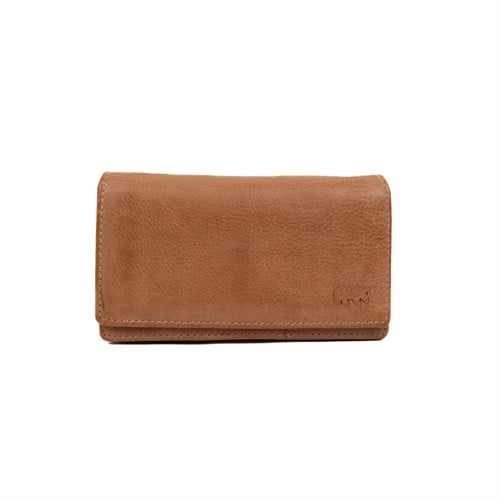 Bear Design Brigitte Leren Overslagportemonnee - Taupe