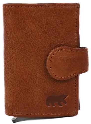 Bear Design Elsie Creditcardhouder / Pasjeshouder / Portemonnee - Cognac