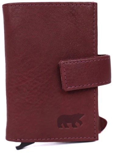 Bear Design Elsie Creditcardhouder / Pasjeshouder / Portemonnee - Bordeaux Rood