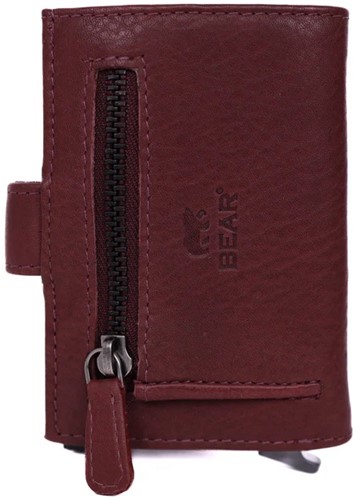 Bear Design Elsie Creditcardhouder / Pasjeshouder / Portemonnee - Bordeaux Rood-3