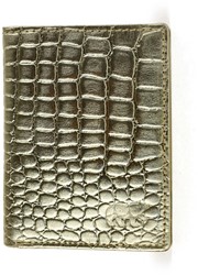 Bear Design Cas Creditcardhouder / Pasjeshouder - Small Croco Champagne
