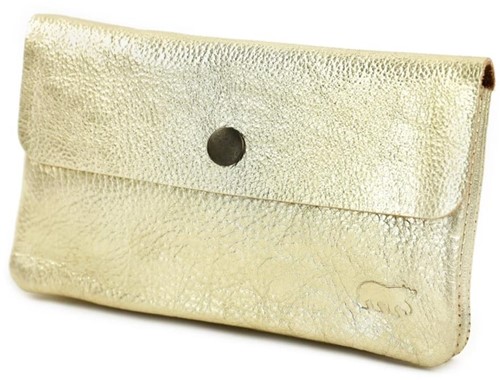 Bear Design Ivy Leren Portemonnee - Champagne