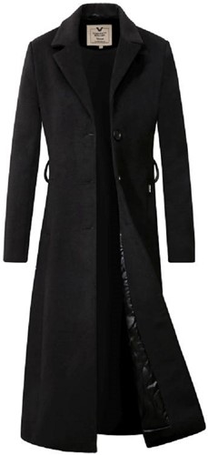 Versano Delfin Dames Lange Mantel Manteljas Winterjas XXL - Zwart