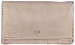 Bear Design Emma Leren Overslagportemonnee - Zilver Nerts