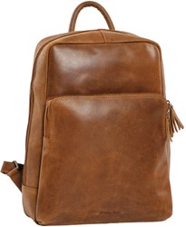 Daniel Ray Bacchus Leren Laptoprugzak 16,4 inch - Cognac