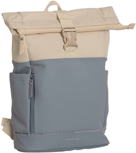 Daniel Ray Pittsburgh Rolltop Laptop Rugzak Waterproof - 15,6 inch - Blauw / Beige