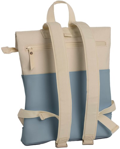 Daniel Ray Allentown Rolltop Laptop Rugzak Waterproof - Blauw / Beige-3