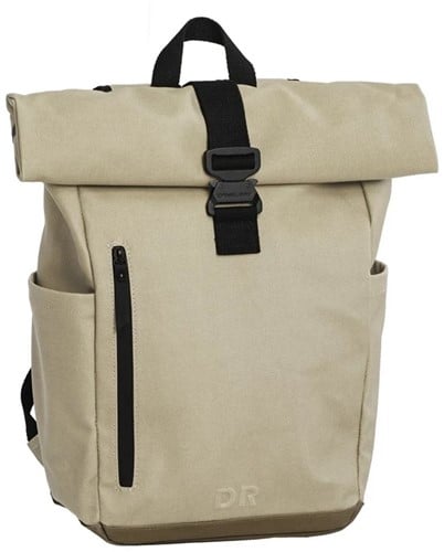 Daniel Ray Griffith Coated Canvas Rolltop Laptoprugzak - Beige