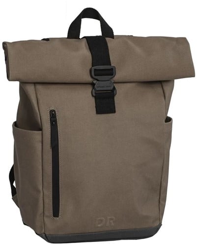 Daniel Ray Griffith Coated Canvas Rolltop Laptoprugzak - Taupe