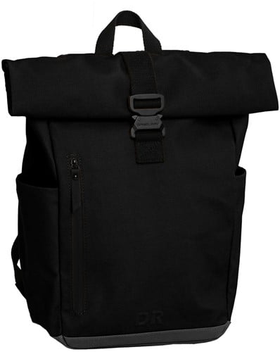 Daniel Ray Griffith Coated Canvas Rolltop Laptoprugzak - Zwart