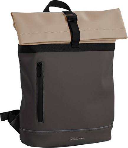 Daniel Ray Hampton Rolltop Laptop Rugzak Waterproof - 15,6 inch - Kaki / Donkergrijs